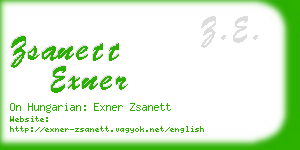 zsanett exner business card